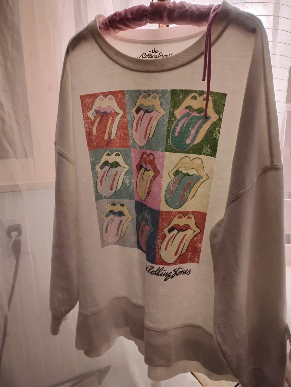 Rolling Stones Sweatshirt. Oversized. Off White. XXL.